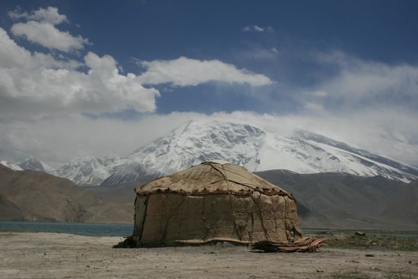 Yurt and Muztagh-Ata Mountain