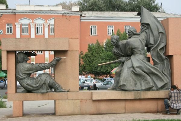 Soviet era statue - Dushanbe