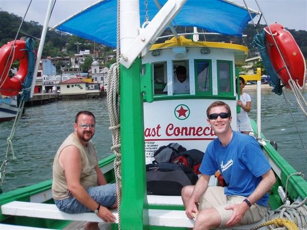 on the boat over to ilha grande with aaron