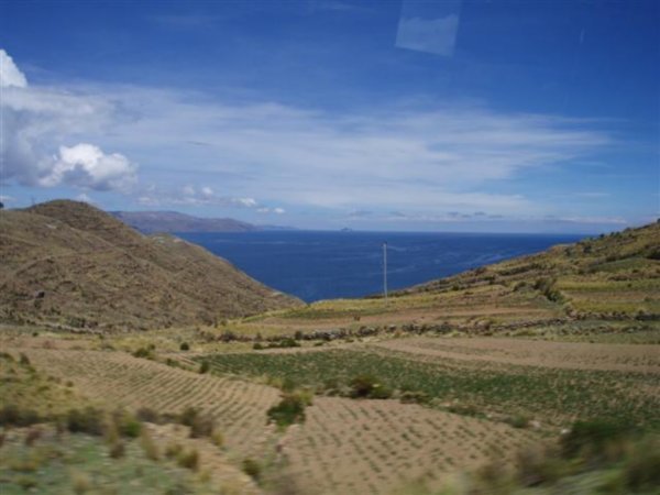 on way to copacbana lake titicaca