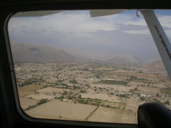 in the plane over the nazca lines