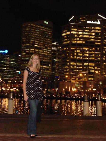 Taking in the view from Darling Harbour
