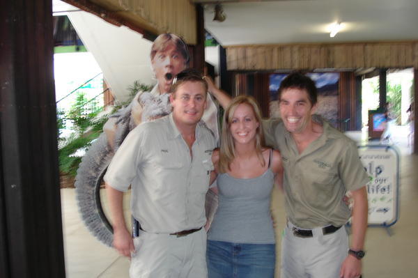 Susan, Steve, the zookeepers and the croc!
