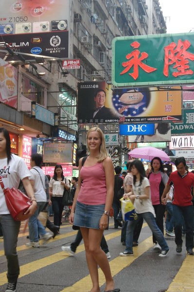 The bustling streets of Mongkok, Hong Kong