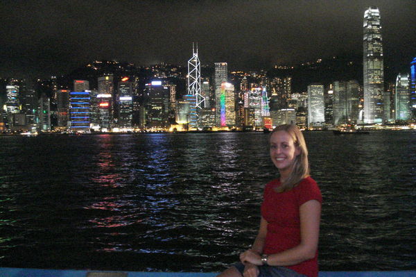 Symphony of Lights Laser Show, Hong Kong skyline