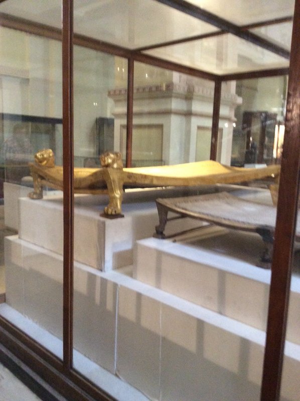 King Tut’s gold bed