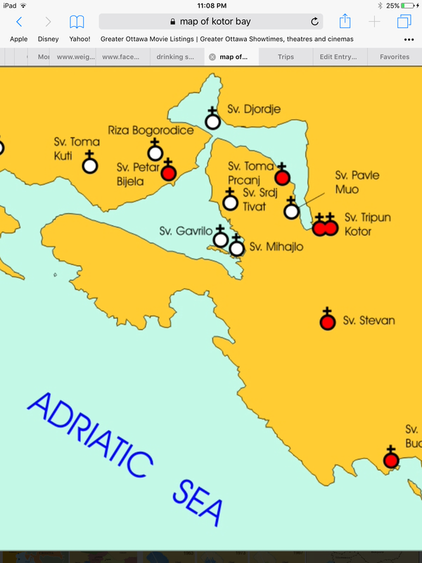 Map of Kotor bay | Photo