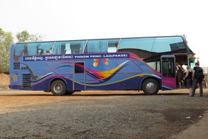My bus from Laos to Cambodia