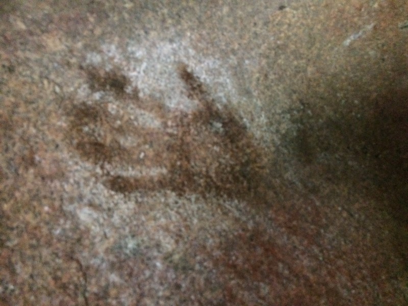 Aboriginal Hand Stencil, Mulka's Cave