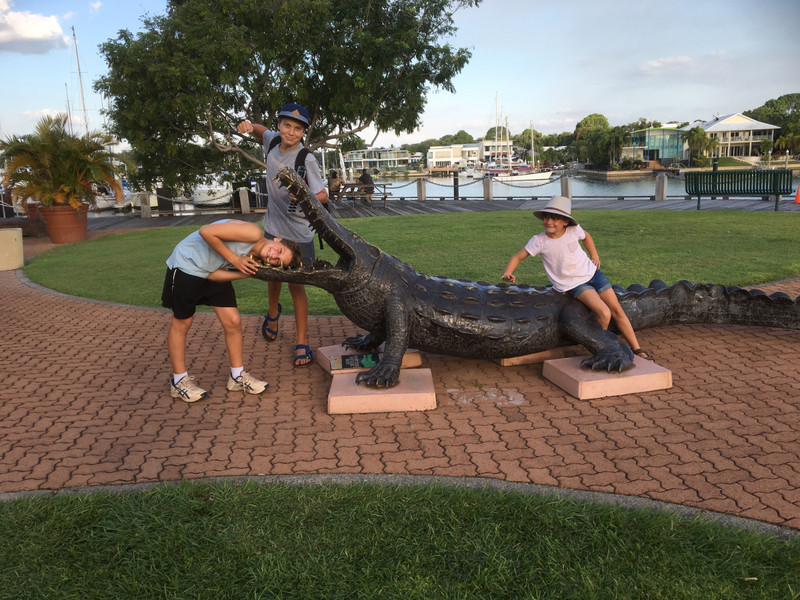 Crocodile Sculpture-Cullen Bay