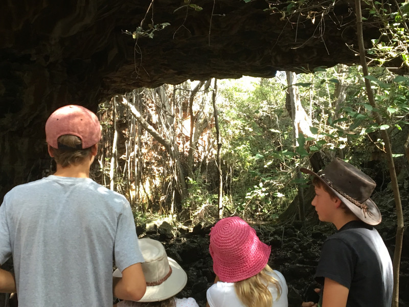Checking our Undara Caves 