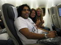 Ron Kate and Ana on the plane