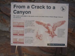 From a crack to a canyon