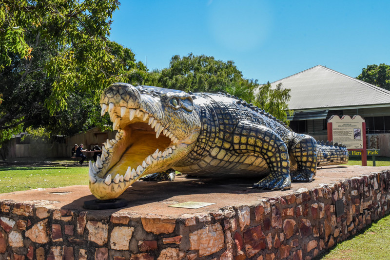 Replica of largest croc ever captured and killed Normanton