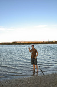 Fishing in Spencer Gulf (Flinders Ranges in background)