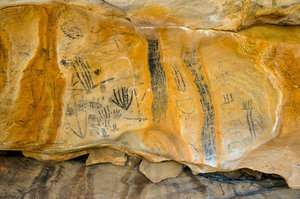 Ochre Paintings Yourambulla Caves