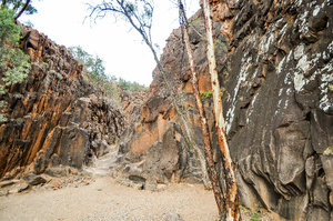 Sacred Gorge Flinders Ranges (note Aboriginal Carving middle of pic)