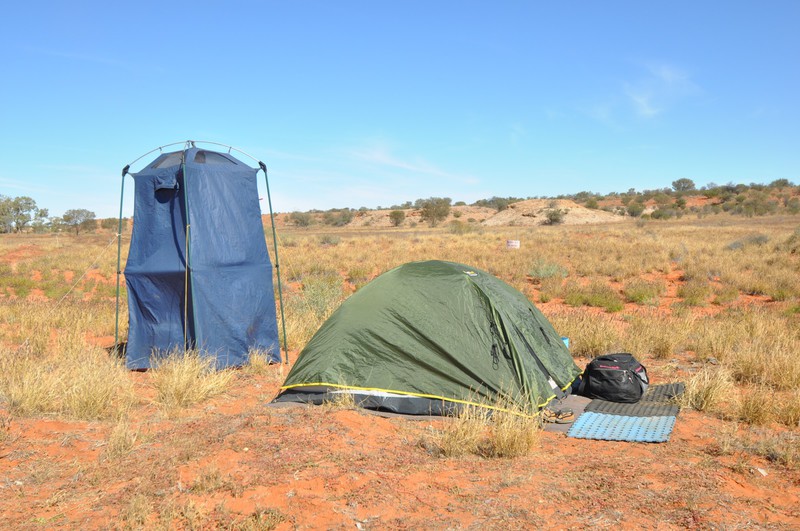Keeping it simple - this is our little camp at Finke