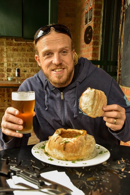 Oh yessss - who wouldnt love a damper filled with stew. Paterson Pub NSW