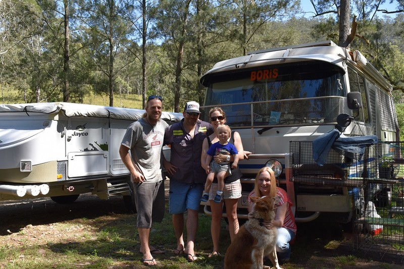 Camping trip to Gloucester with Mick, Madge, Colby & various rangas