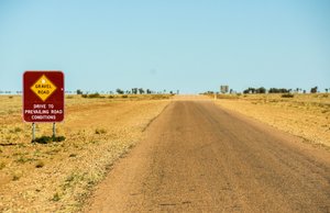 Farewell tar, we will miss you! About to start the bumps to Birdsville