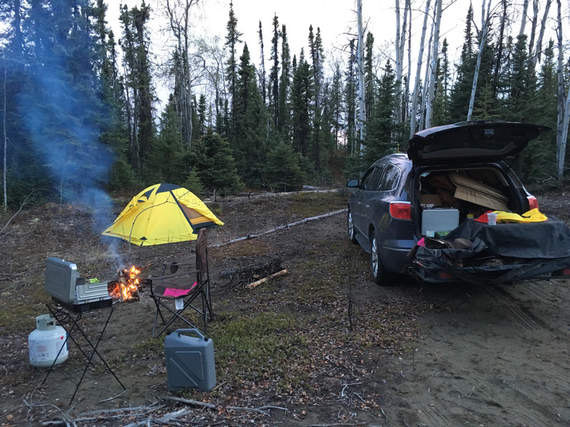 Camp off of the Alaskan Highway