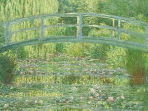 Japanese Bridge and water lilies,  Claude Monet 