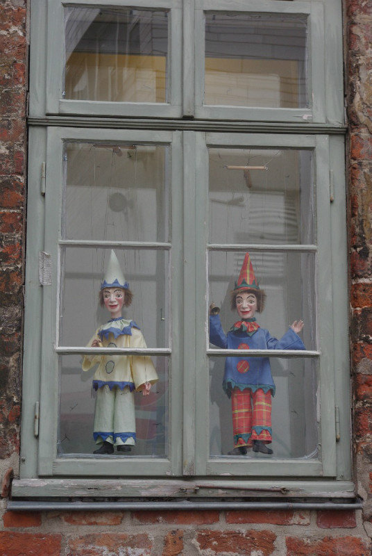 Puppets in the window