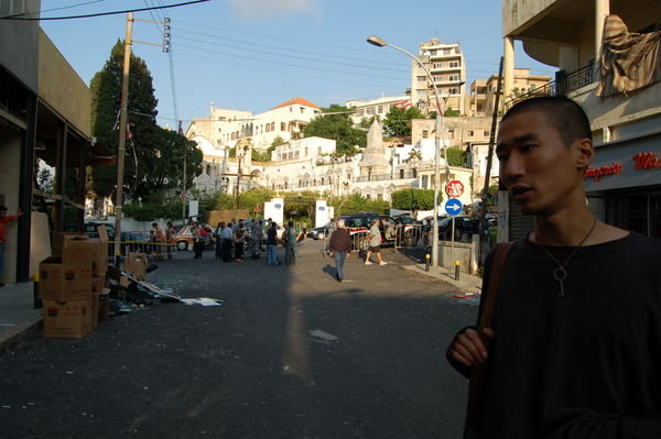 On the first bombing site in Achrafieh