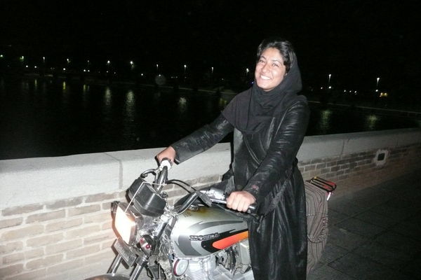 Girl on a motorbike