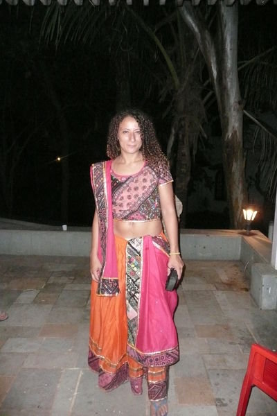 As a foreigner guest...dressed up as an indian