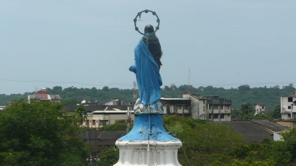 Virgin Mary overlooking the peaceful city of Pananji