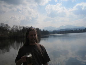 Ben Drinks beer in Bavaria