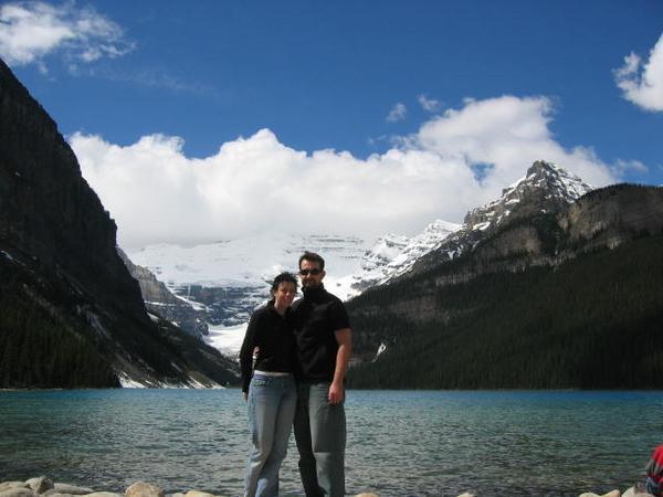 Us in front of the lake
