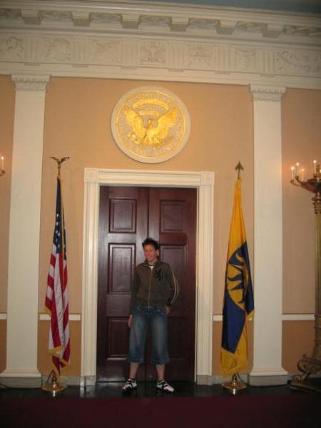 Bec inside the white House