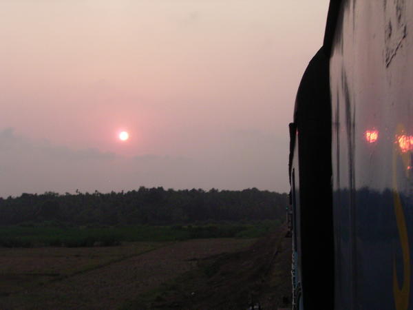Train View Sunset