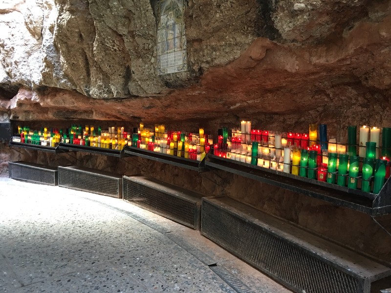 Votive candles at the monastery 