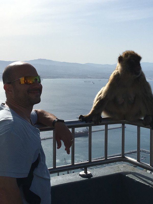 Sandy and Gibraltar monkey 
