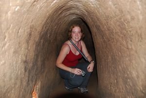 Inside the tunnels at Cu Chi