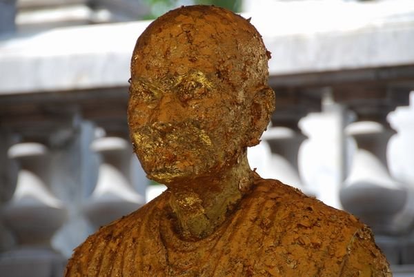 Statue covered in gold leaf