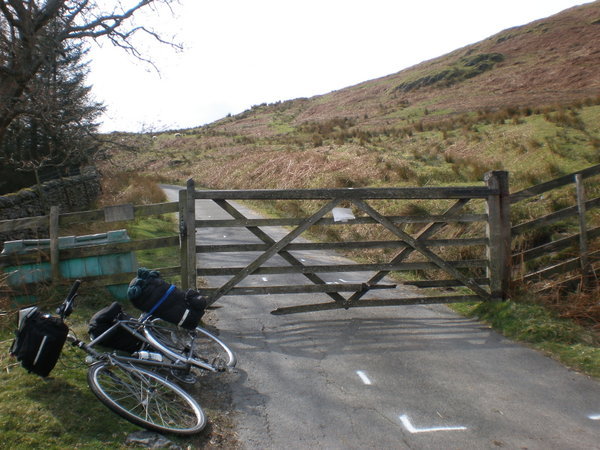 gated road near Threlkeld