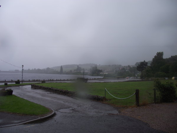 Lairg in driving rain!