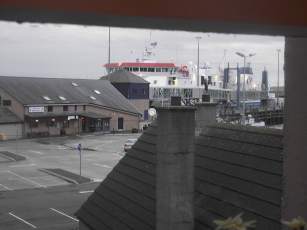 View of Stromness ferry terminal from my B&B