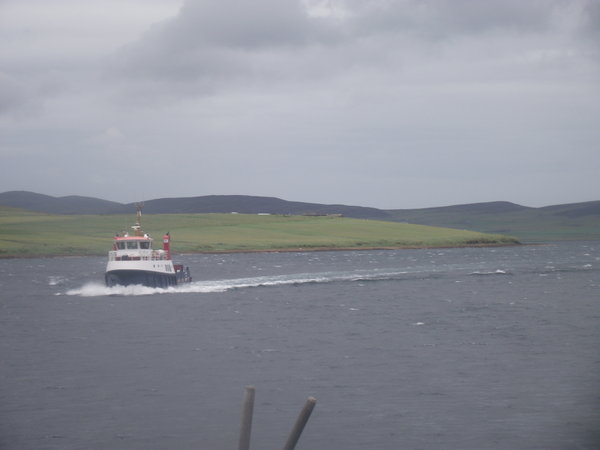 ferry approaching Hoy