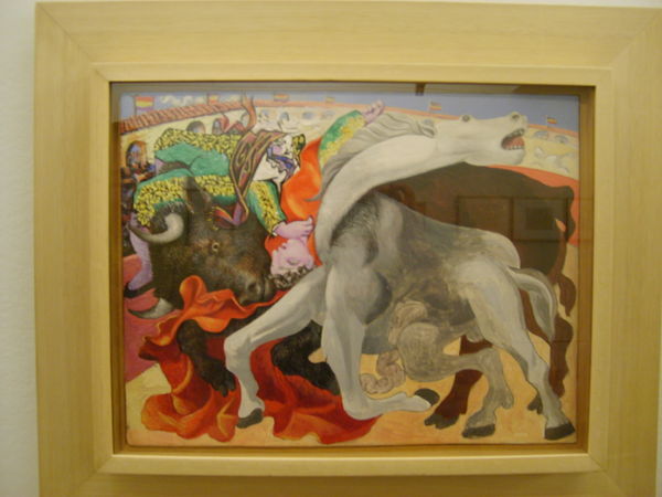 One of the few paintings in the Picasso Museum that used colour