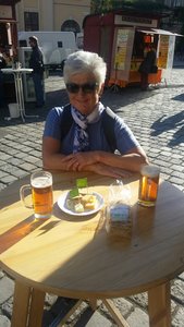 Austrian beer and cheese