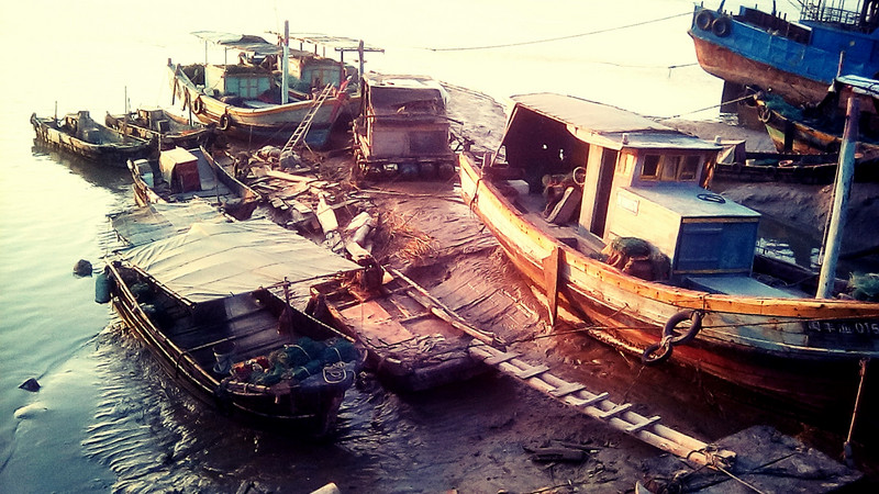Old boats in the port