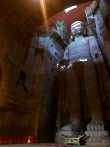 Giant Buddha at the entrance of the Great Hall