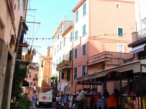 Riomaggiore bustling street
