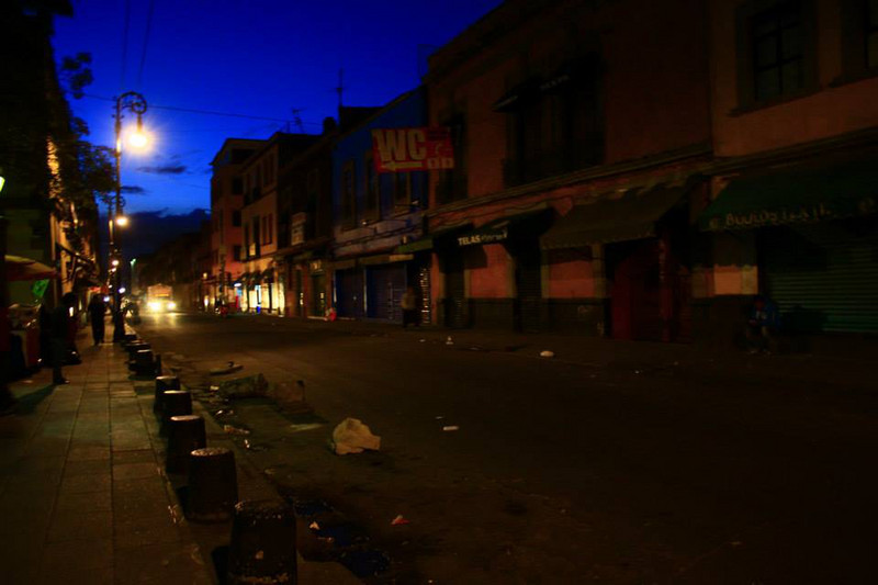  Deserted streets in Mexico City